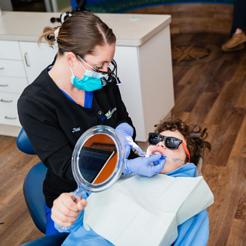 brushing and flossing